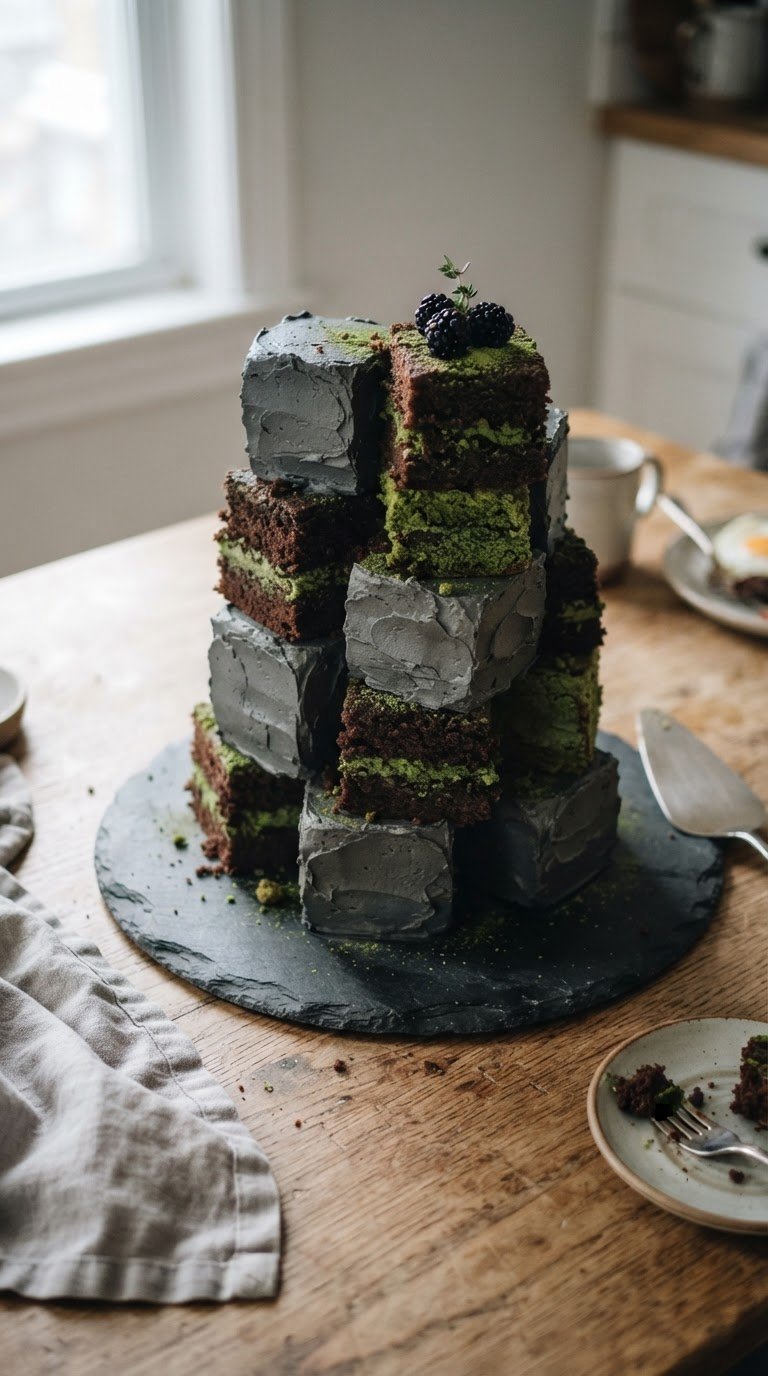 The Asymmetric Multi-Level Block Cake with Exposed Edges