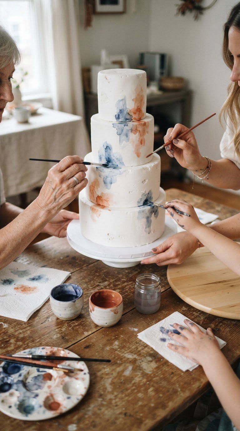 The Interactive Edible-Ink Watercolor Canvas Cake