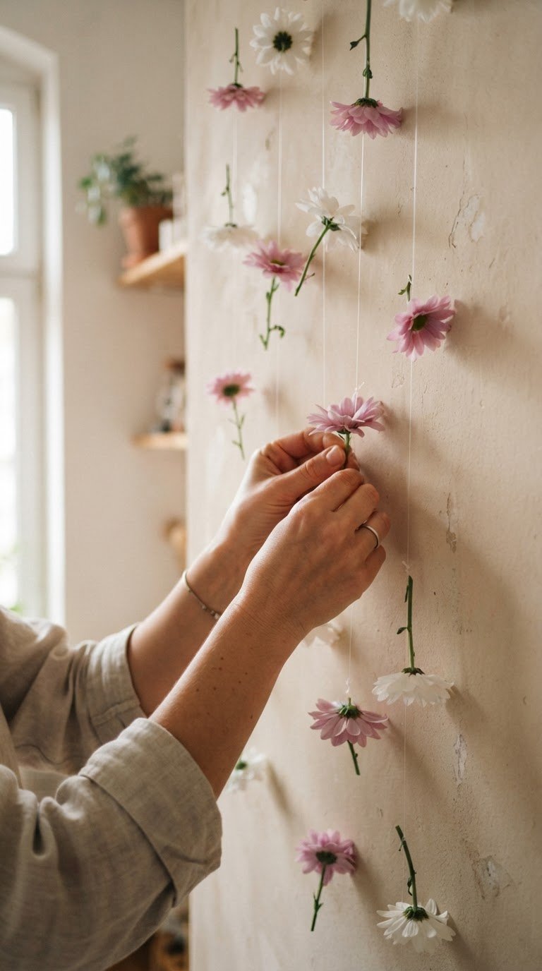The Monofilament Hanging Flower Rain Curtain