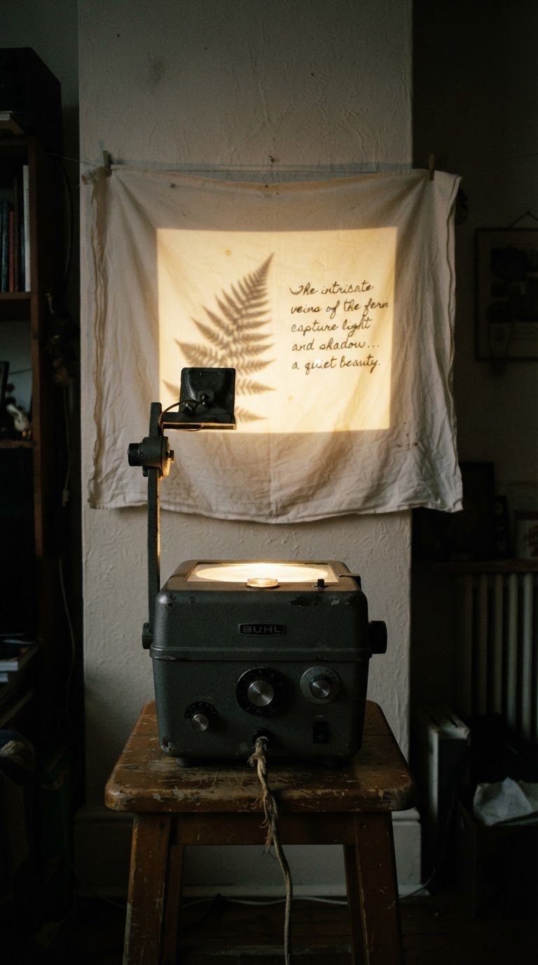 The Vintage Overhead Projector Shadow-Poetry Backcloth