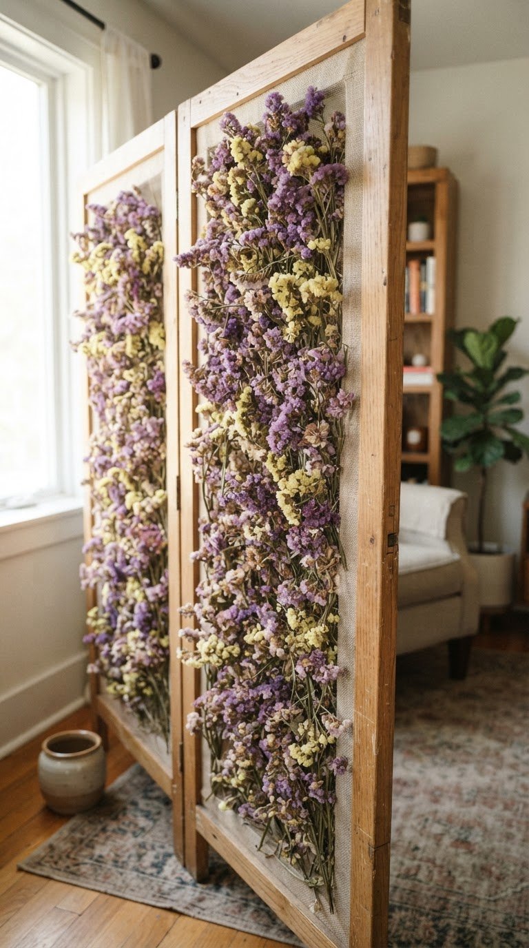 The Dried-Statice Hanging Monogram Screen