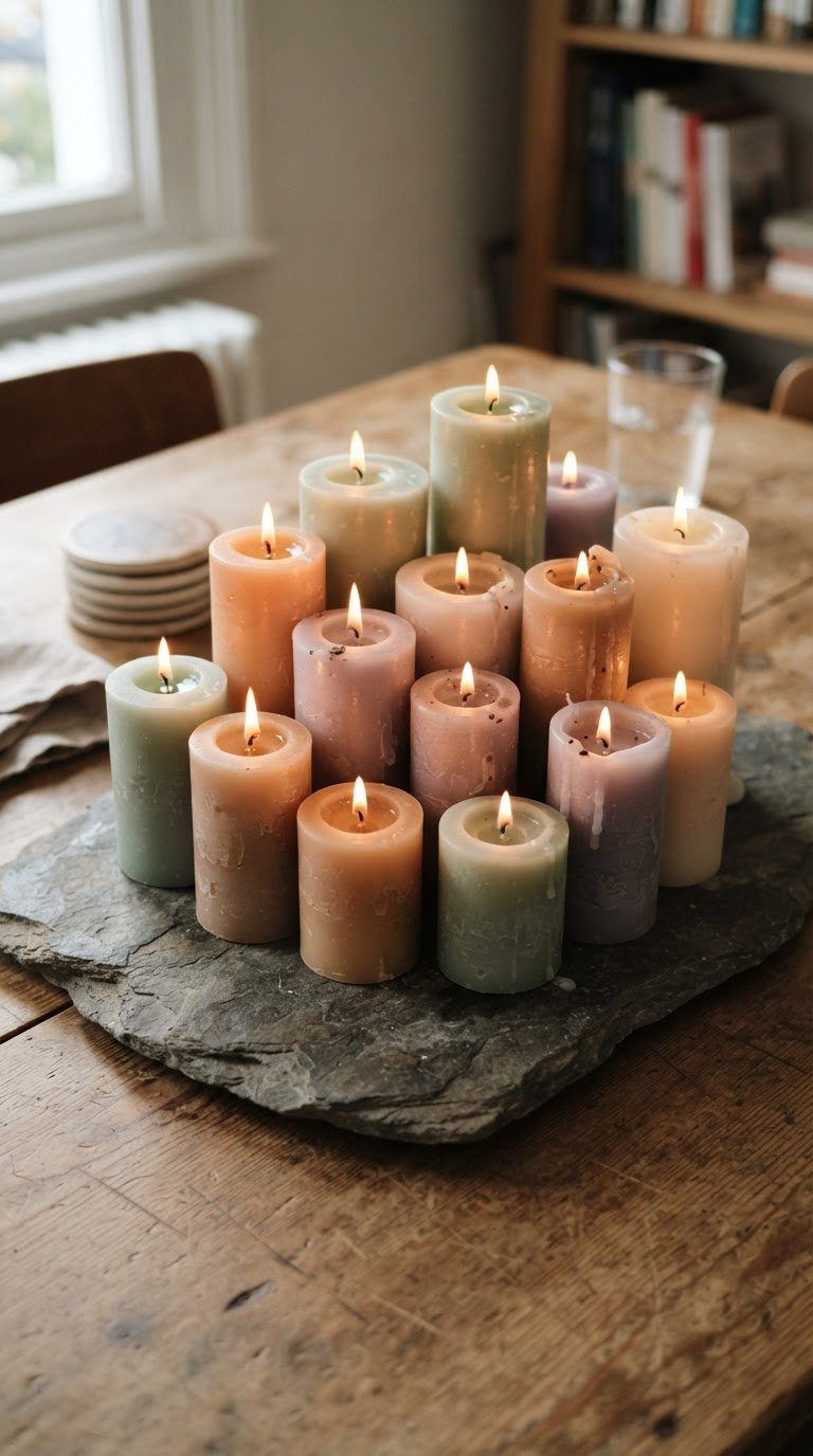 The Sculptural Matte Chalk-Pillar Candlescape