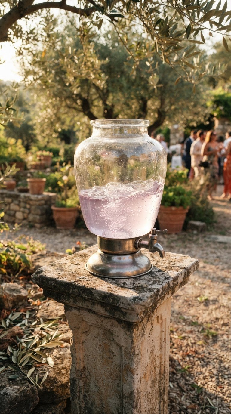 The Aerated Rosewater and Butterfly-Pea Infusion Fountain